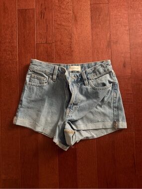 PacSun Light Blue Denim Roll-Cuff Shorts